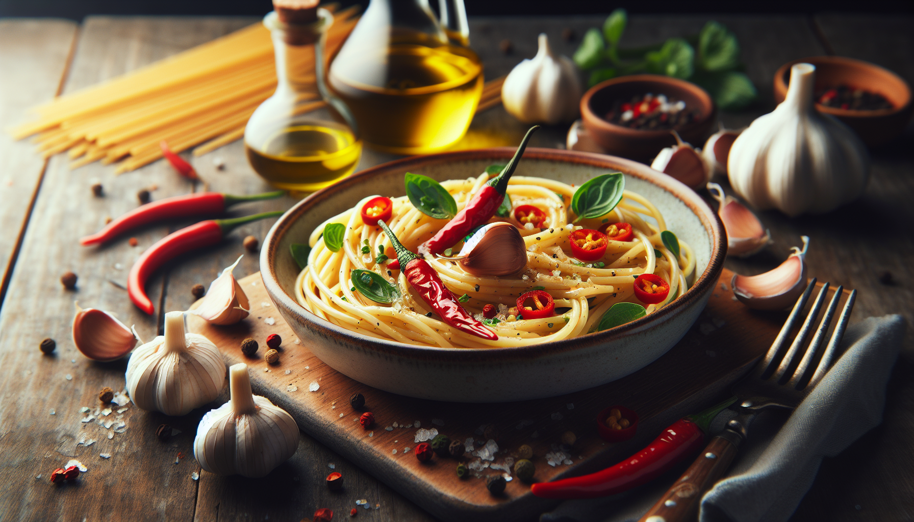 spaghetti aglio olio e peperoncino